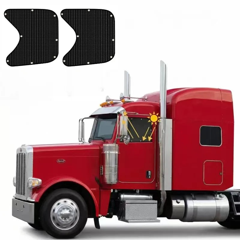 Semi-Truck Side Window Sunshade Cover with Suction Cups - UV Protection, Easy Installation, Fits All Trucks